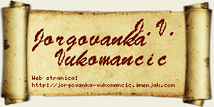 Jorgovanka Vukomančić vizit kartica